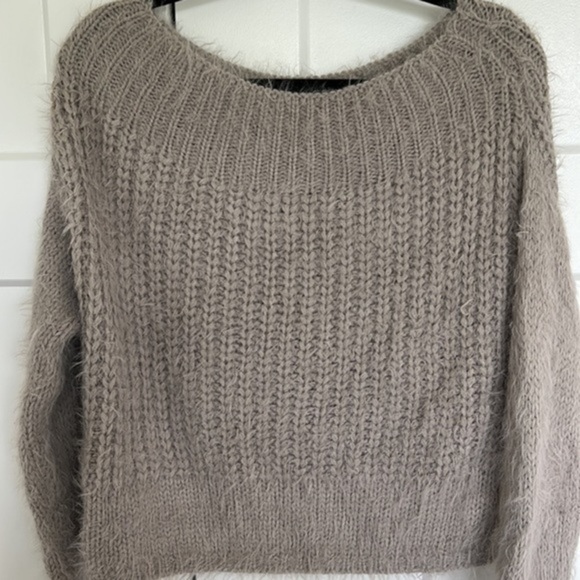 Round Neck Fuzzy Sweater - Picture 3 of 3